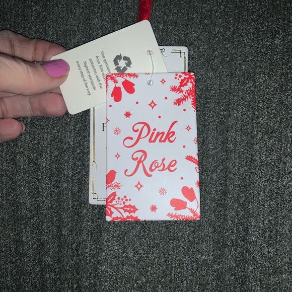 Pink Rose sage green soft sweater. Size Lg. - Picture 3 of 7